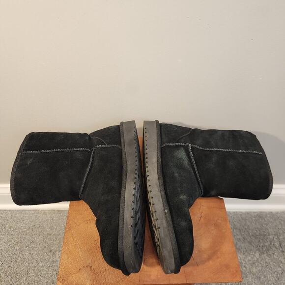 Koolaburra By Ugg Boots Koola Short Classic Black Soft Suede Faux Fur - Size 8 - Picture 5 of 7